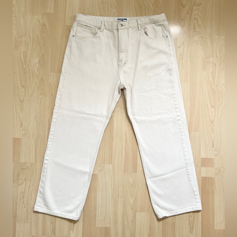 Roucha size C, Diana denim pants, cream / off-white